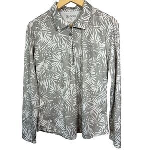 SANSOLEIL Women’s Long Sleeve Mock UPF 50 Sun Protection Shirt Gray Size Medium